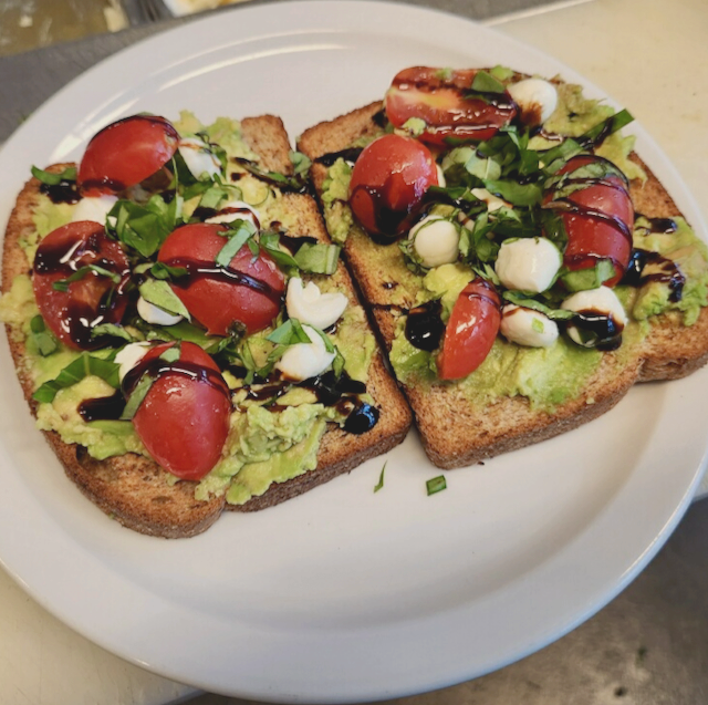 Caprese avocado toast