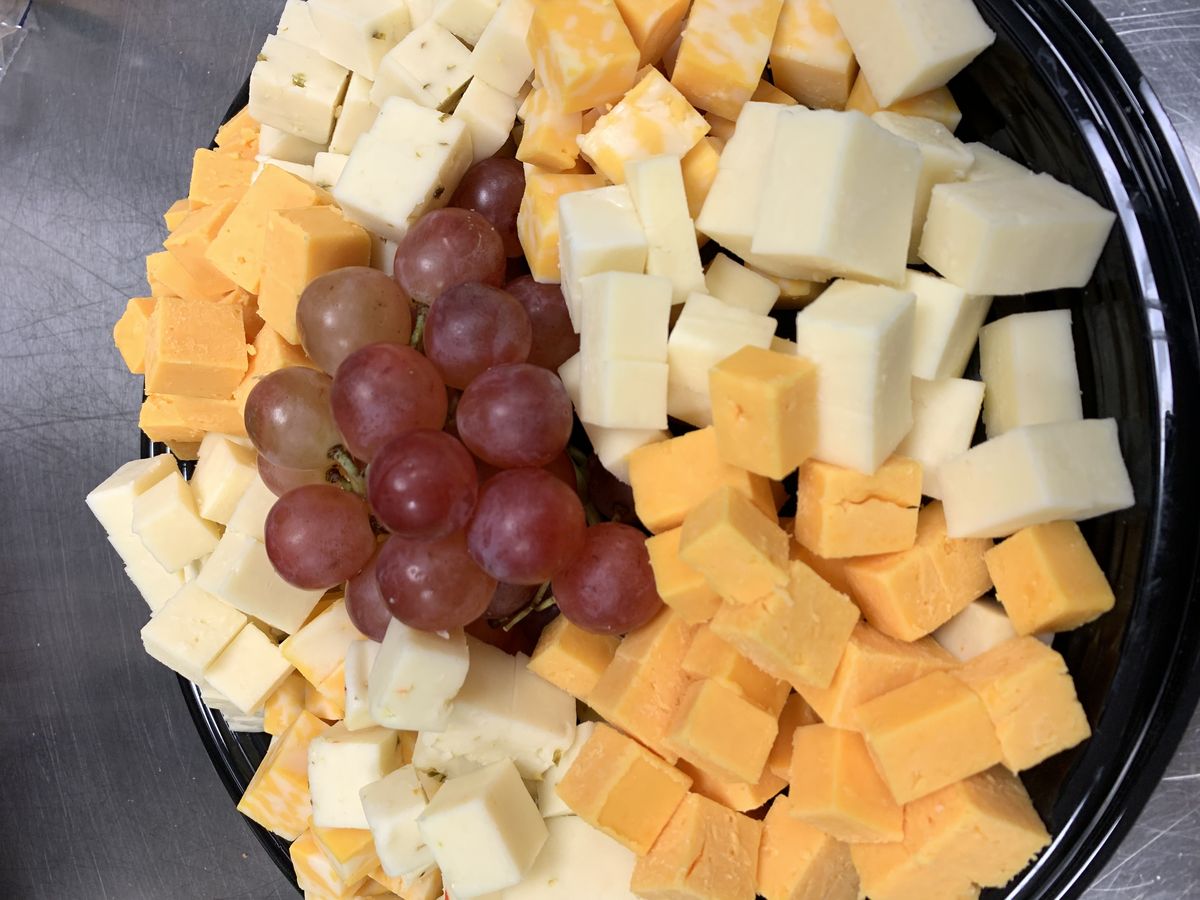 Cheese and fruit catering platter