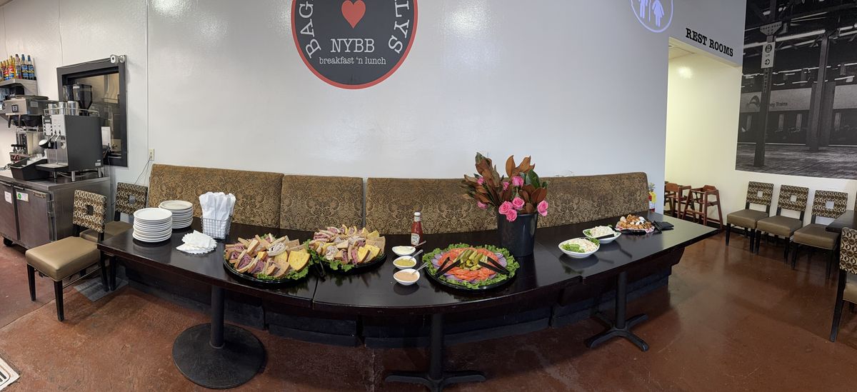 Catering setup in our dining room