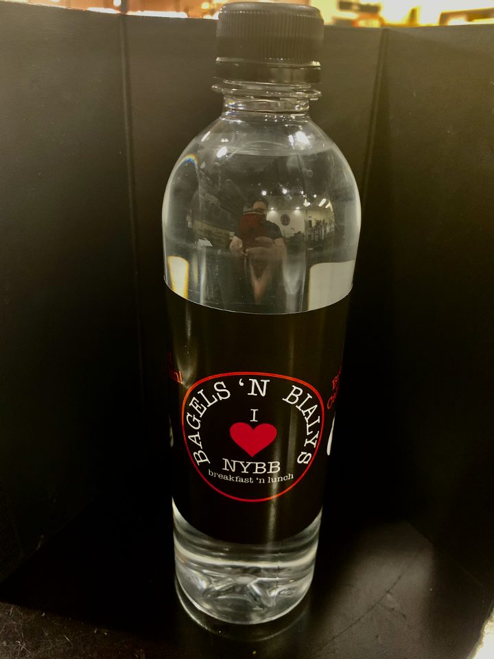 NYBB-branded bottled water
