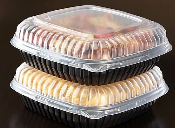 Stacked boxed lunches ready to go