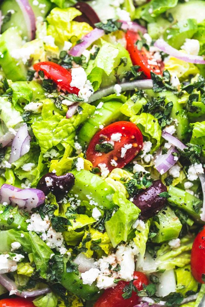 Greek salad close-up