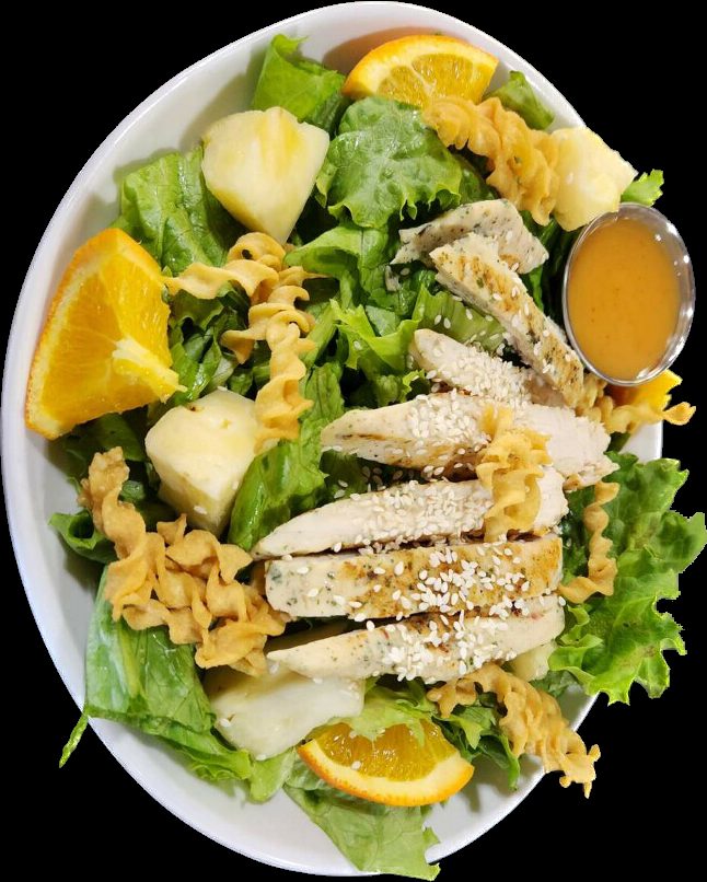 Sesame chicken salad plate