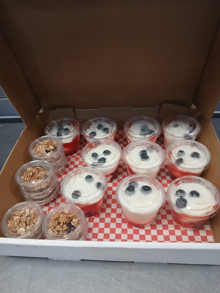 Box of yogurt parfait cups