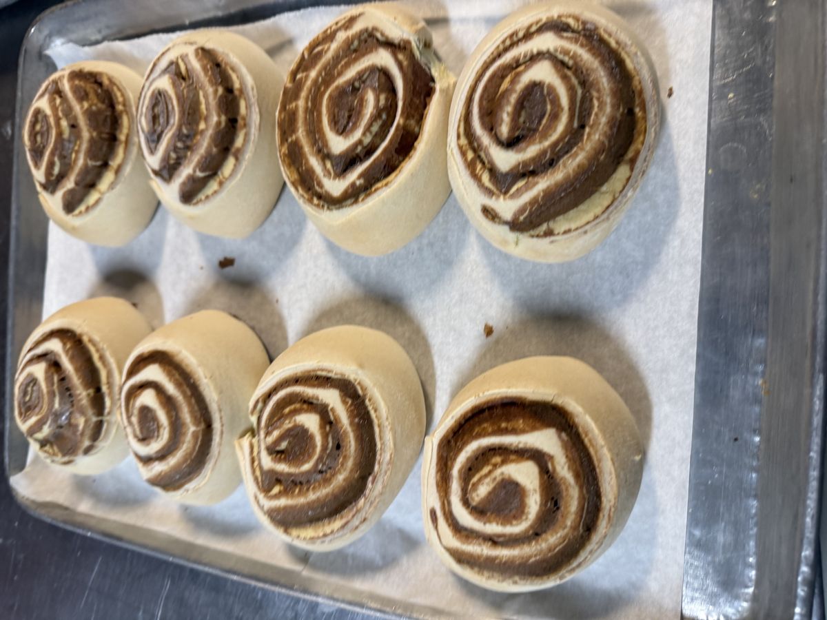 Fresh-baked cinnamon rolls